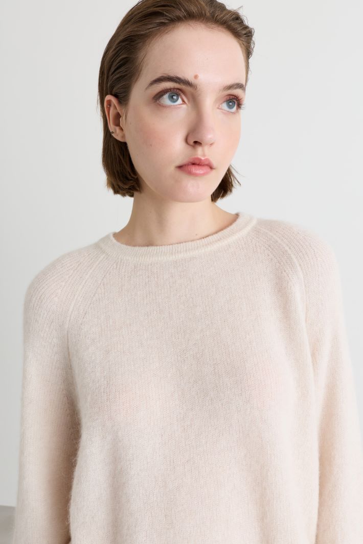 Soft raglan-sleeve jumper - IVORY - Intrend - 3