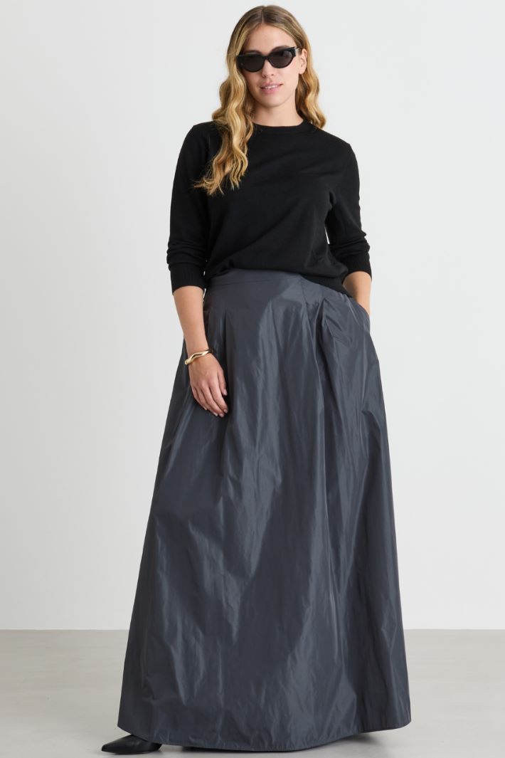 Jumper with ribbed trims - BLACK - Intrend