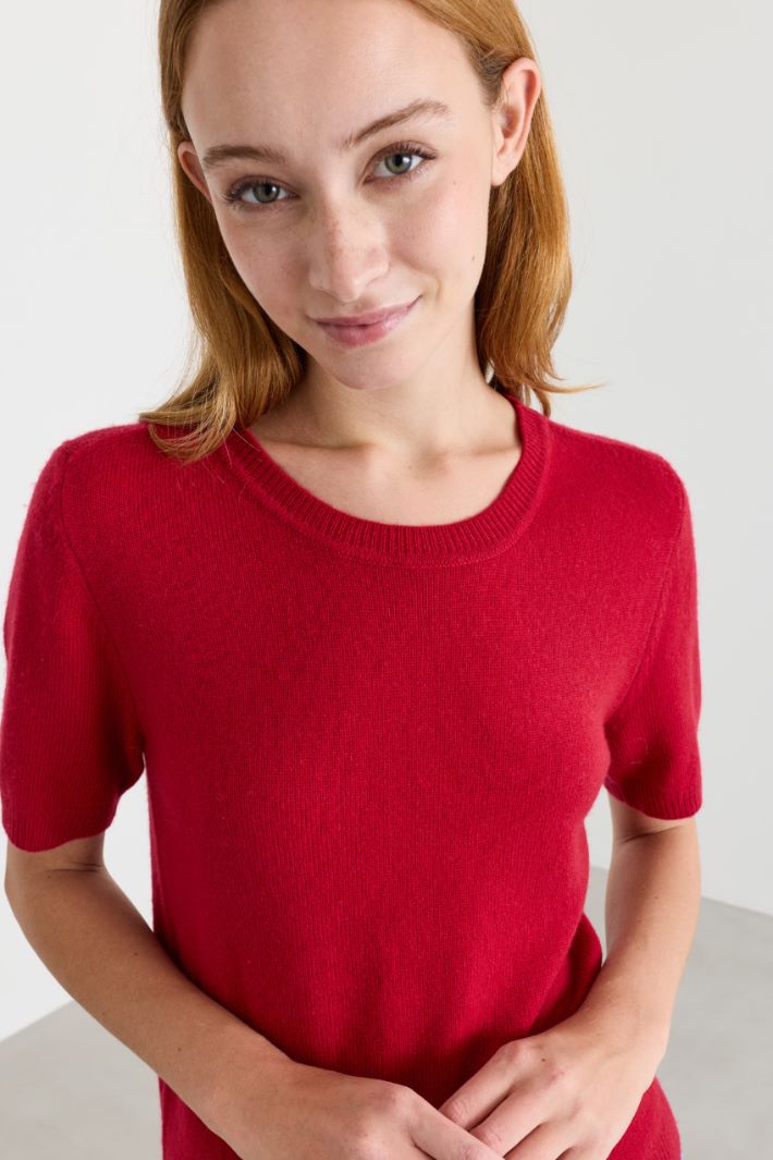 Short-sleeved jumper - RED - Intrend - 3