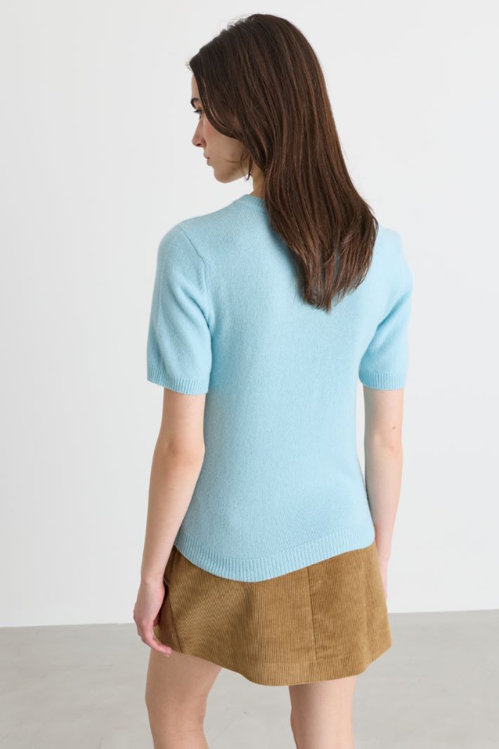 Pull à manches courtes - BLEU CLAIR - Intrend - 4