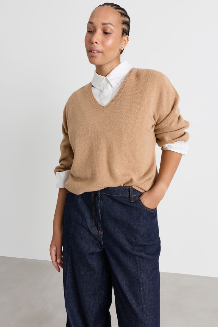 Maglia con maniche balloon - CAMMELLO - Intrend - 2