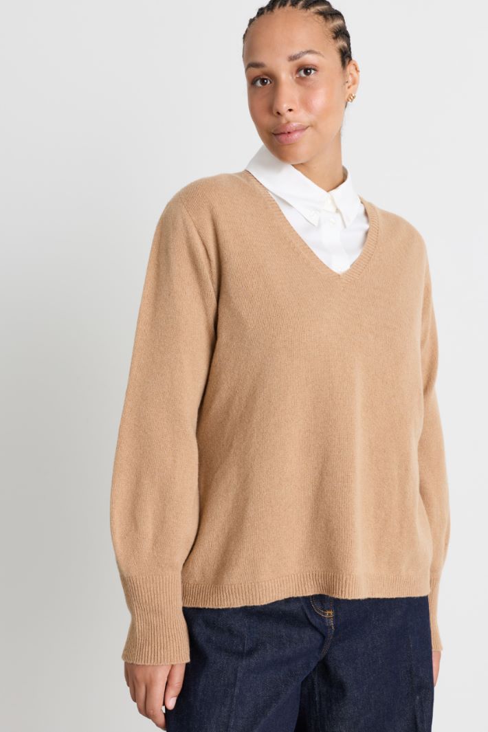 Maglia con maniche balloon - CAMMELLO - Intrend - 3
