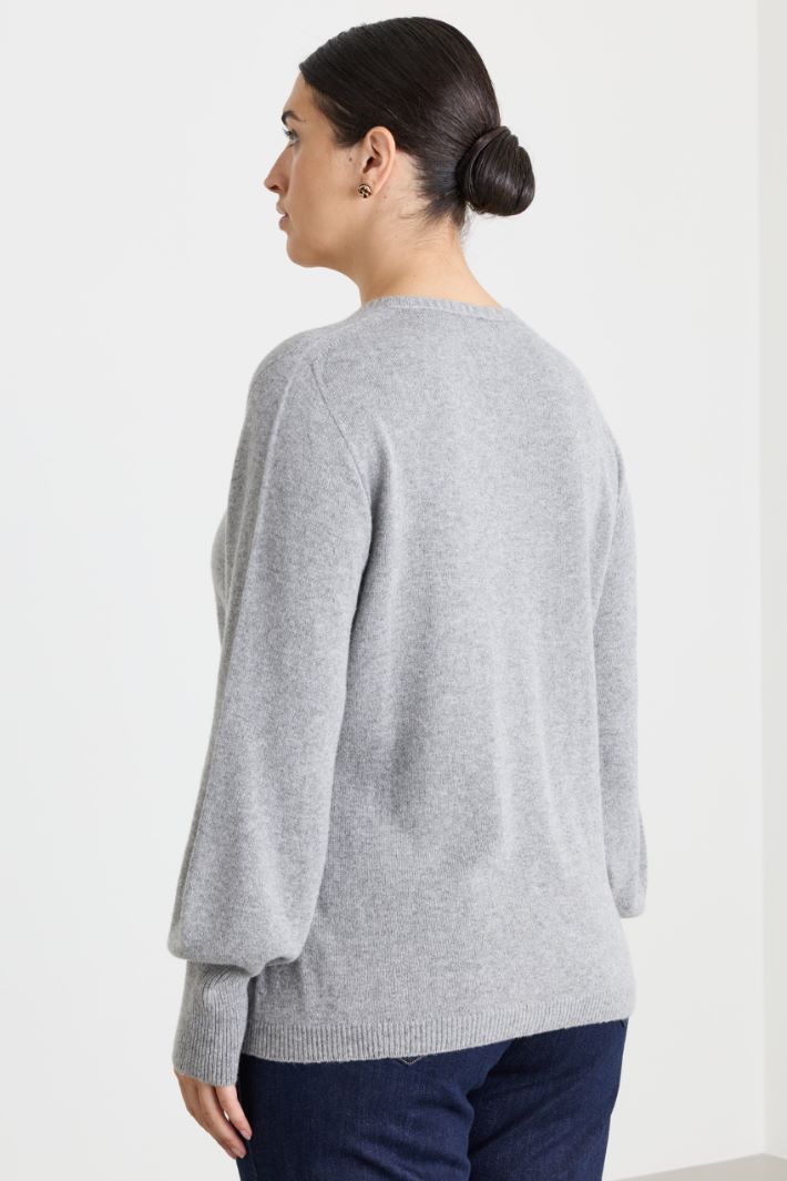 Maglia con maniche balloon - GRIGIO - Intrend - 4