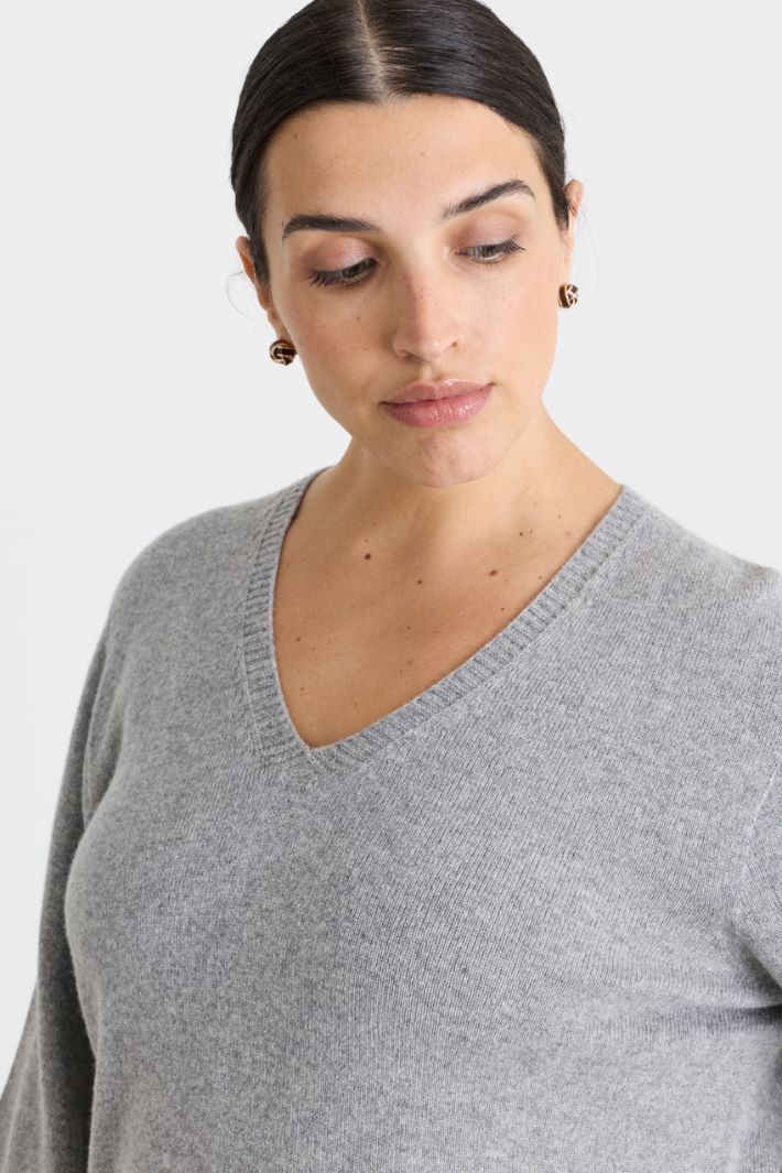 Maglia con maniche balloon - GRIGIO - Intrend - 3