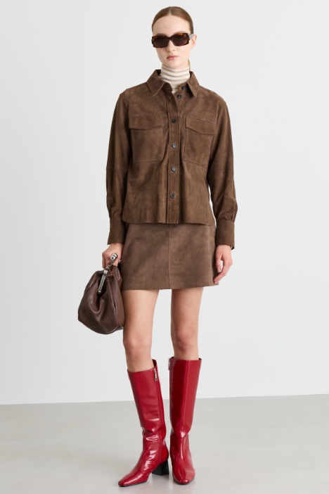 Suede Miniskirt - Intrend