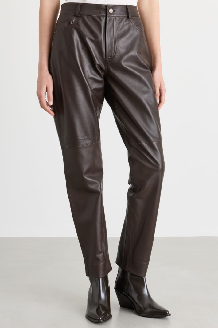 Pantaloni con tagli e tasche - MARRONE - Intrend - 2