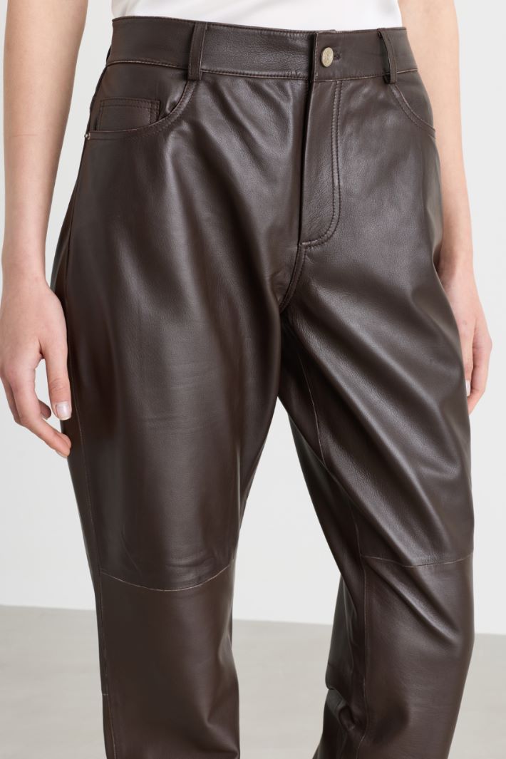 Pantaloni con tagli e tasche - MARRONE - Intrend - 3
