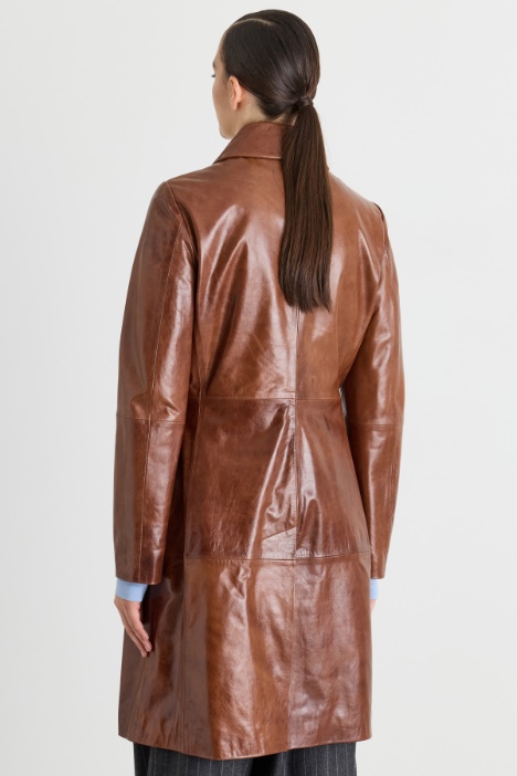 Cappotto con zip nascosta