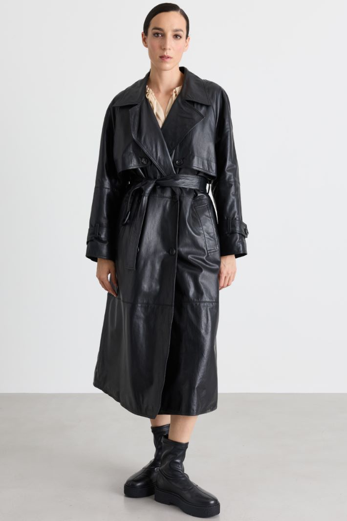 Trench ligeramente acolchado - NEGRO - Intrend - 2