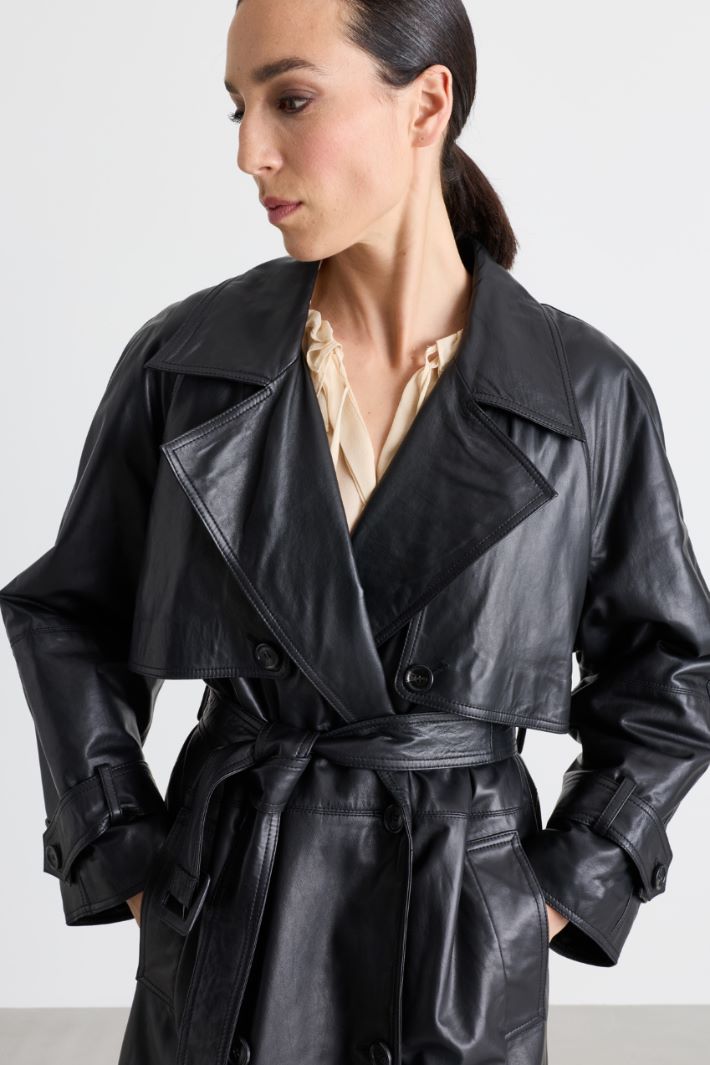 Trench ligeramente acolchado - NEGRO - Intrend - 3