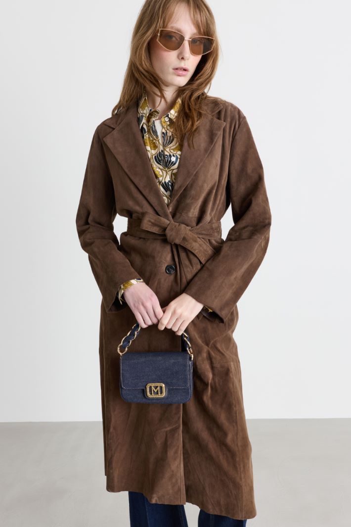 Belted trench coat - BROWN - Intrend - 2
