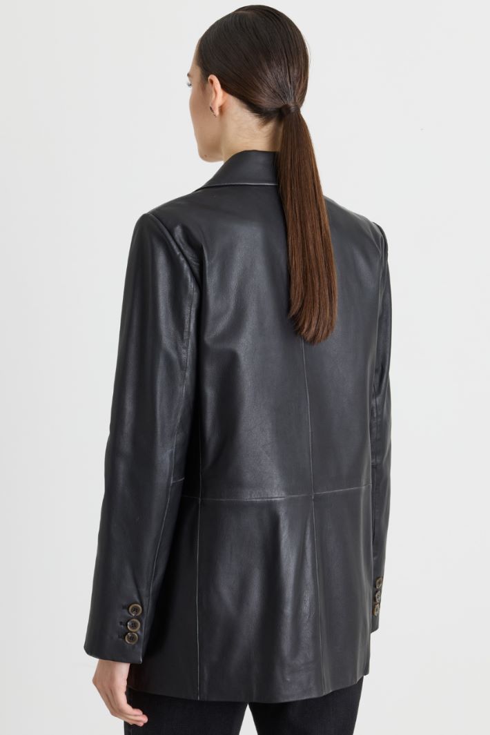 Single-button blazer - BLACK - Intrend - 4