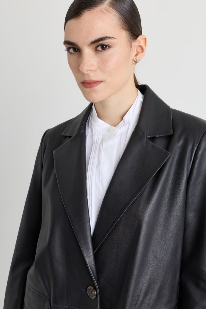 Single-button blazer - BLACK - Intrend - 3
