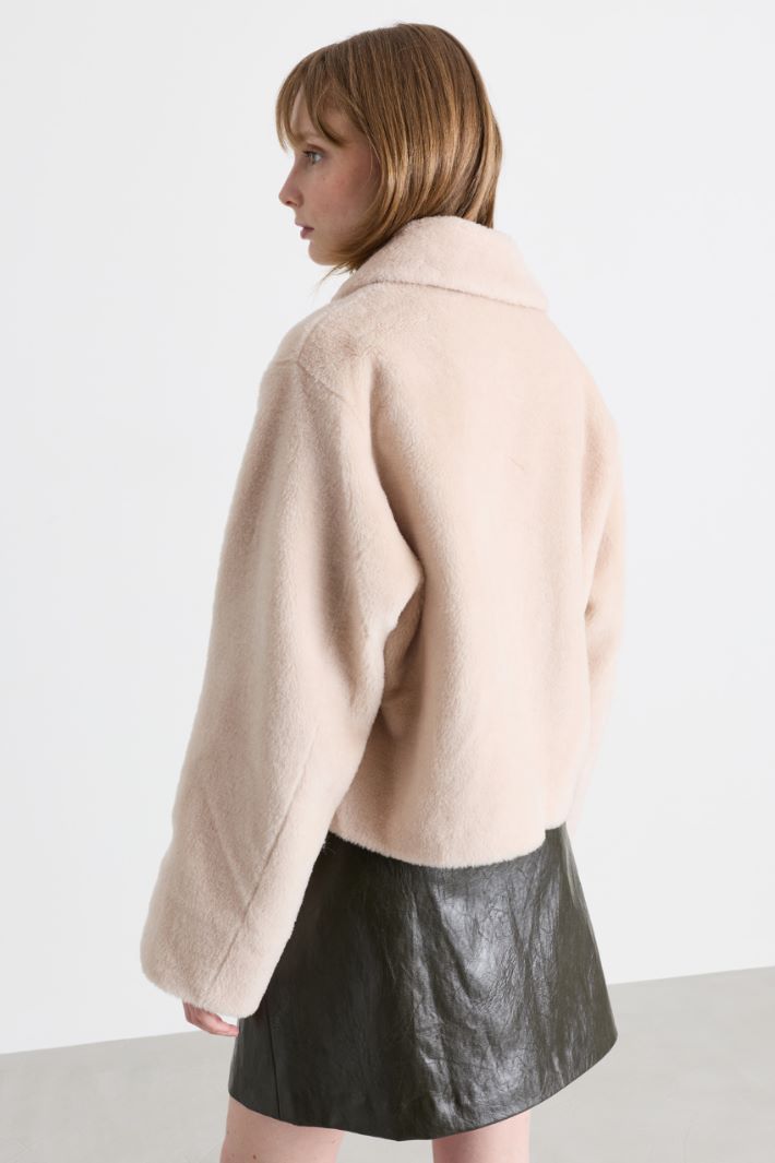 Soft-Touch Wool Jacket - BEIGE - Intrend - 4