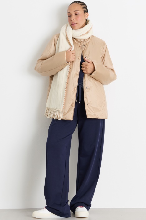 Padded jacket in water-repellent iridescent canvas - Intrend