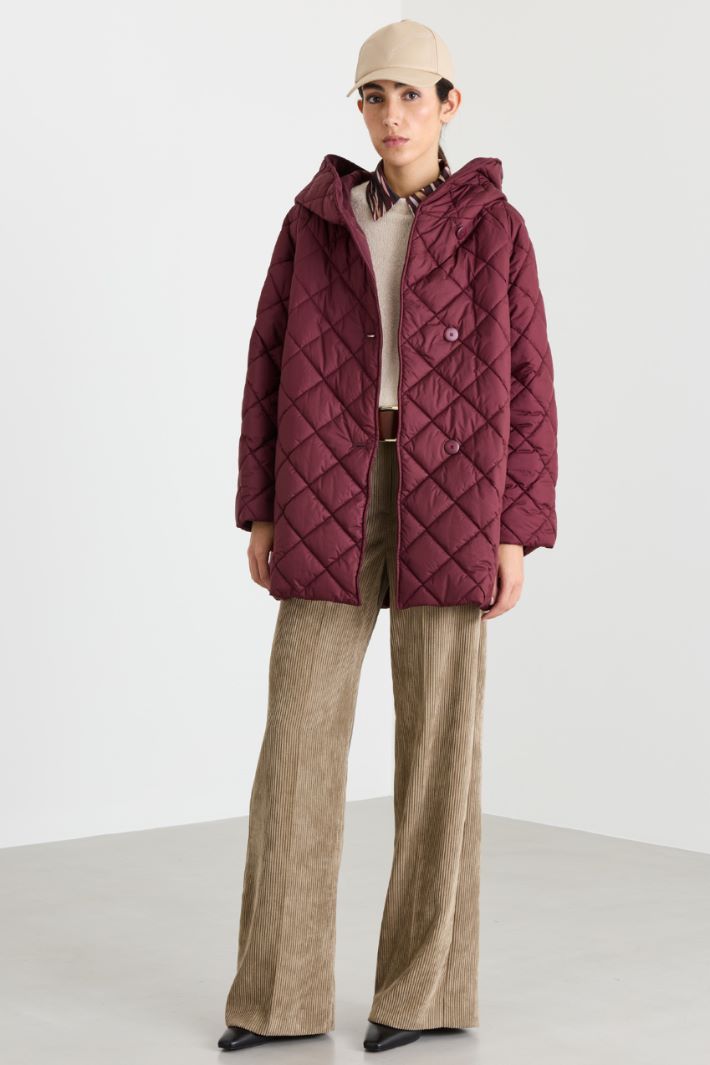 Cappotto imbottito e trapuntato - BORDEAUX - Intrend
