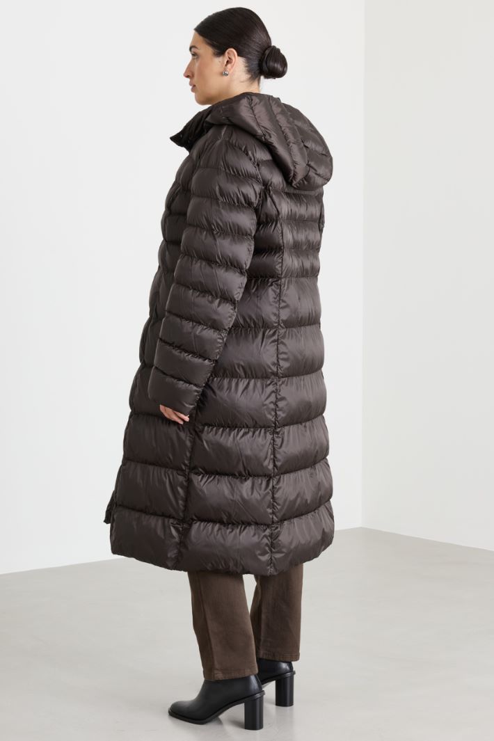 Long Padded Coat - BROWN - Intrend - 4