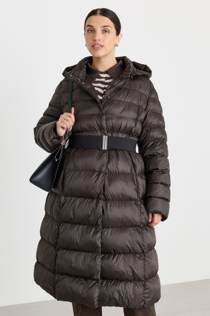Long Padded Coat - BROWN - Intrend - 2