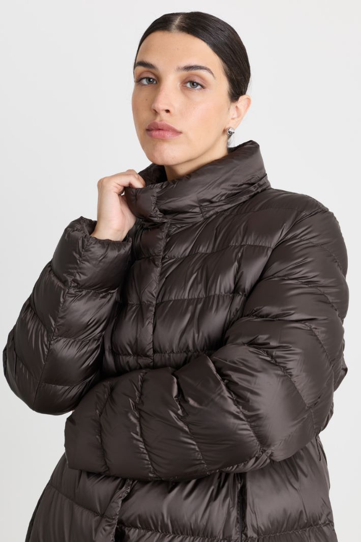 Long Padded Coat - BROWN - Intrend - 3
