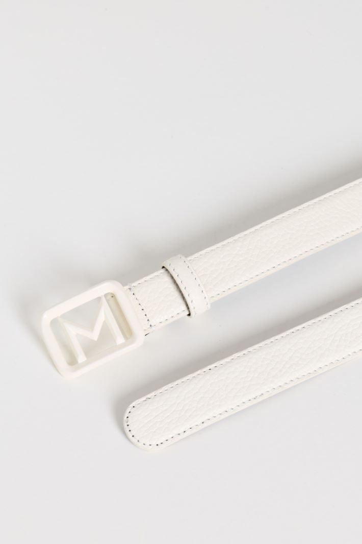 Belt with Painted Buckle - WHITE - Intrend - 2