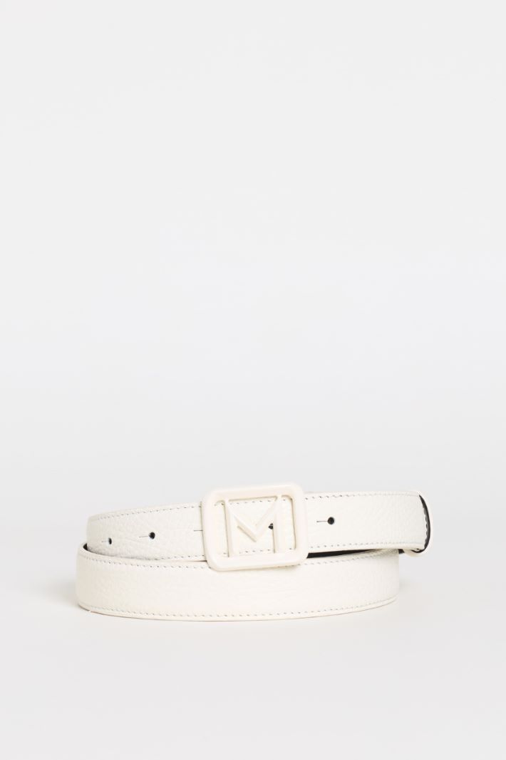 Belt with Painted Buckle - WHITE - Intrend