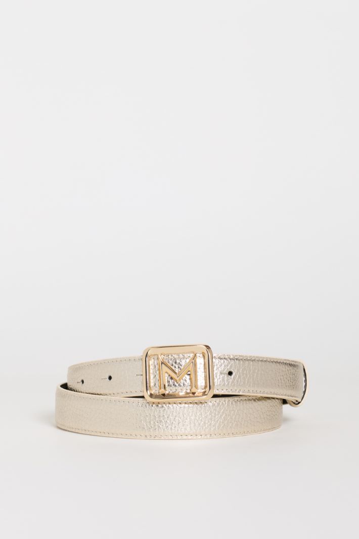Belt with Painted Buckle - GOLD - Intrend