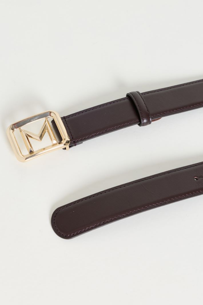 Cintura con fibbia dorata - MARRONE - Intrend - 2