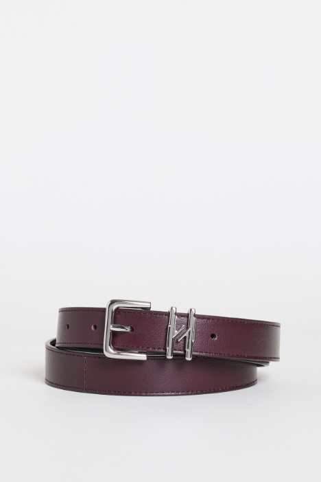 Double-Loop Leather Belt - Intrend