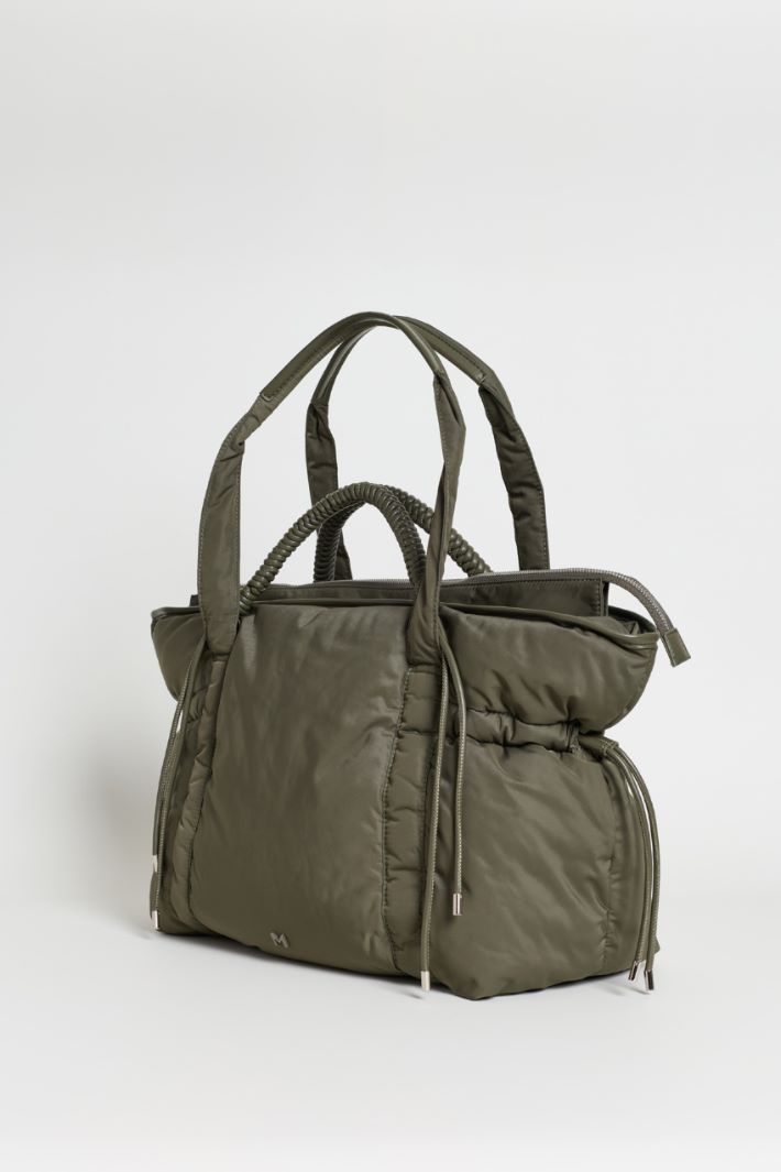Padded Double-Handle Bag - GREEN - Intrend - 2