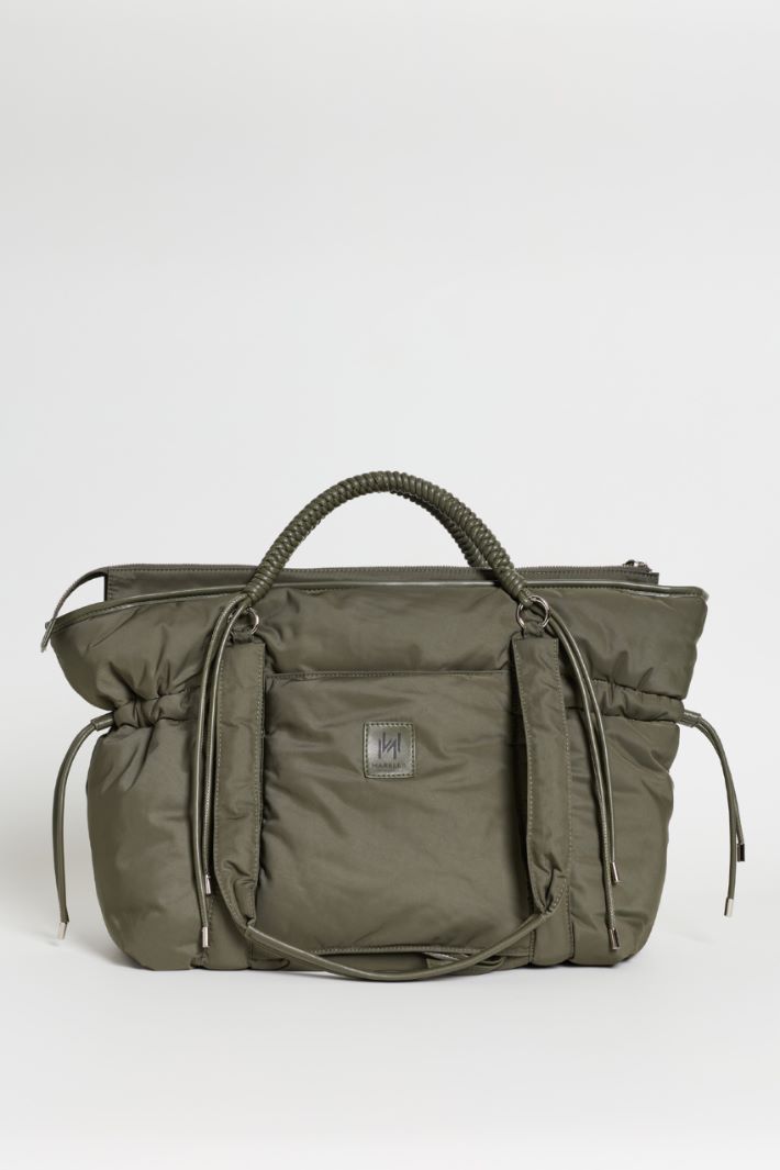Padded Double-Handle Bag - GREEN - Intrend - 3
