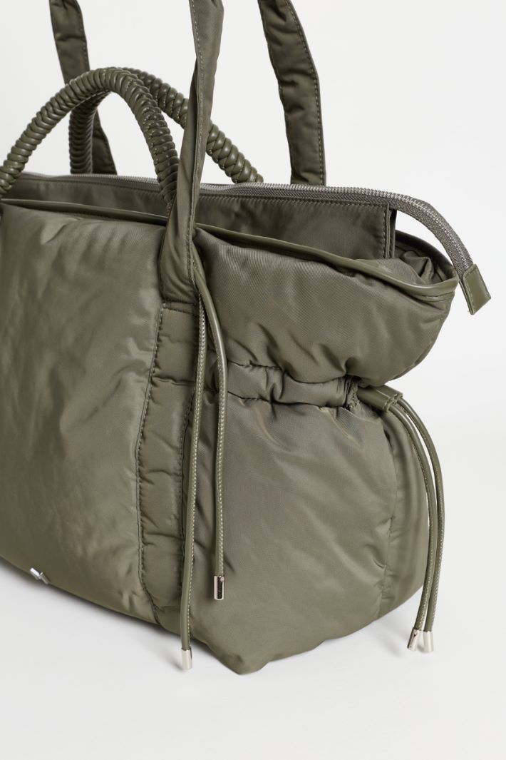Padded Double-Handle Bag - GREEN - Intrend - 4