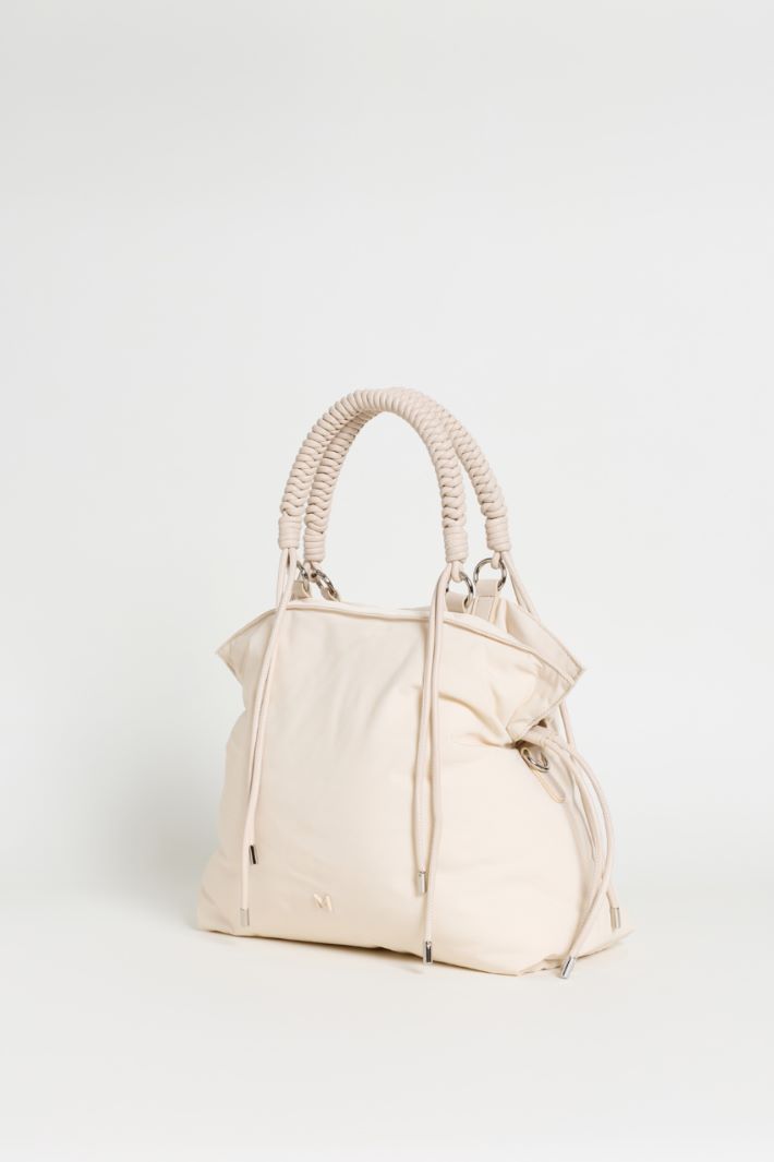 Woven Handle Shopper - IVORY - Intrend - 2