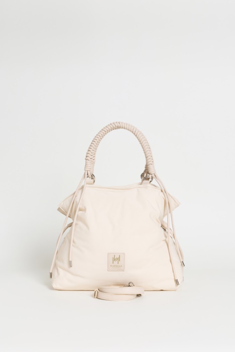 Borsa con manici intrecciati