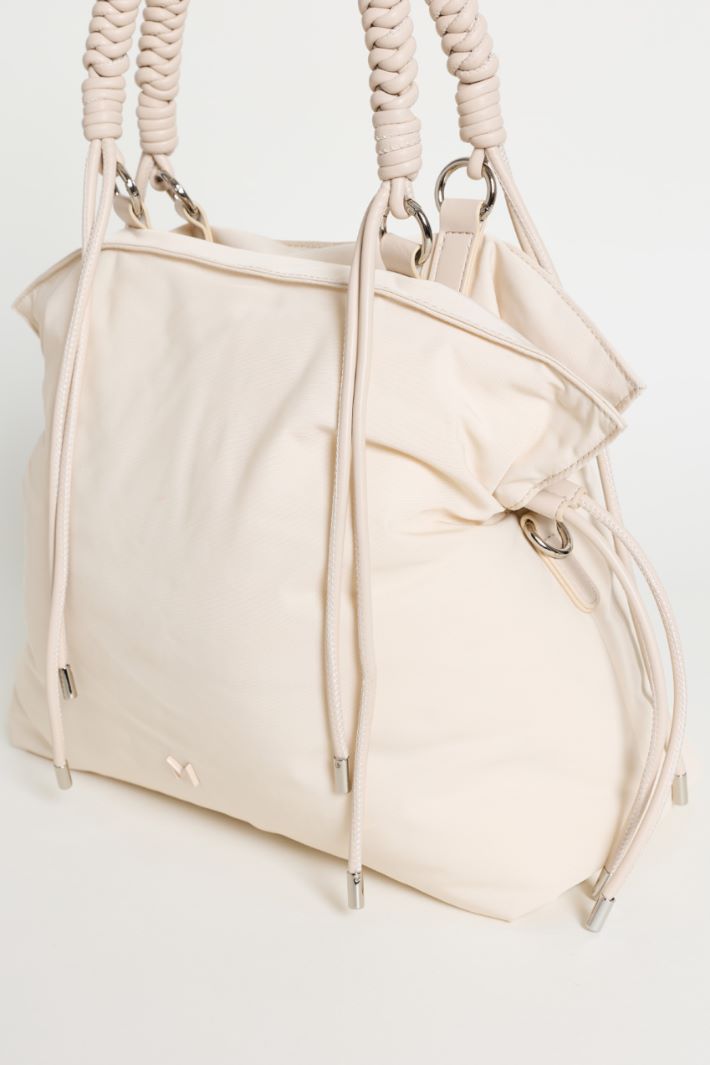 Woven Handle Shopper - IVORY - Intrend - 4