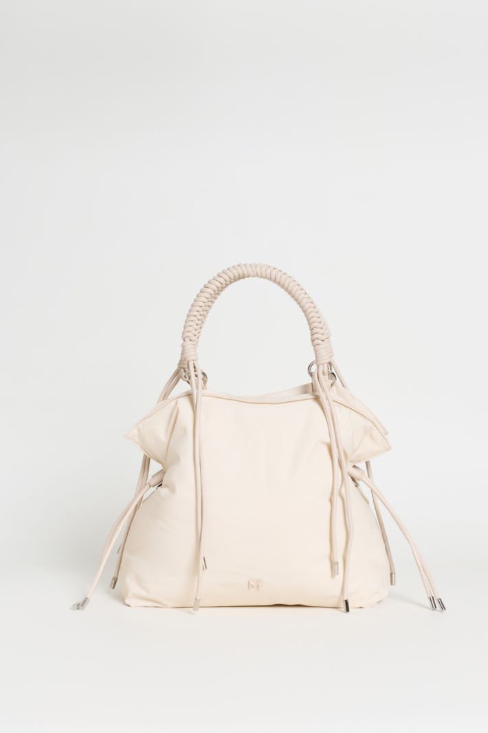 Woven Handle Shopper - IVORY - Intrend