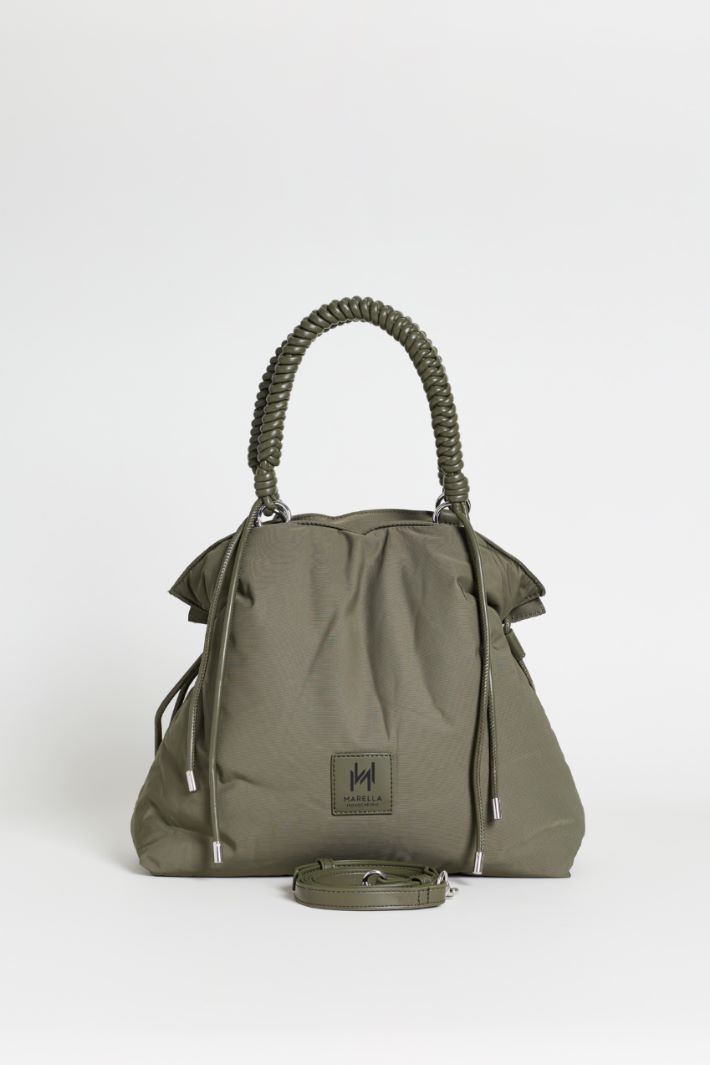 Woven Handle Shopper - GREEN - Intrend - 3