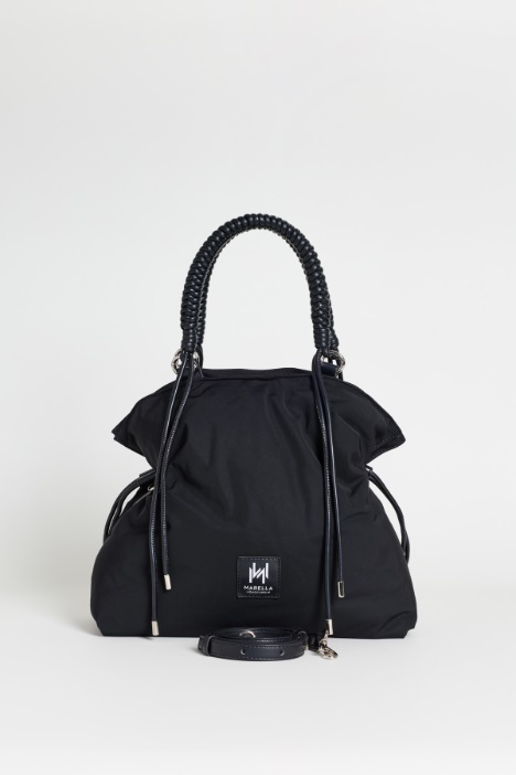 Borsa con manici intrecciati