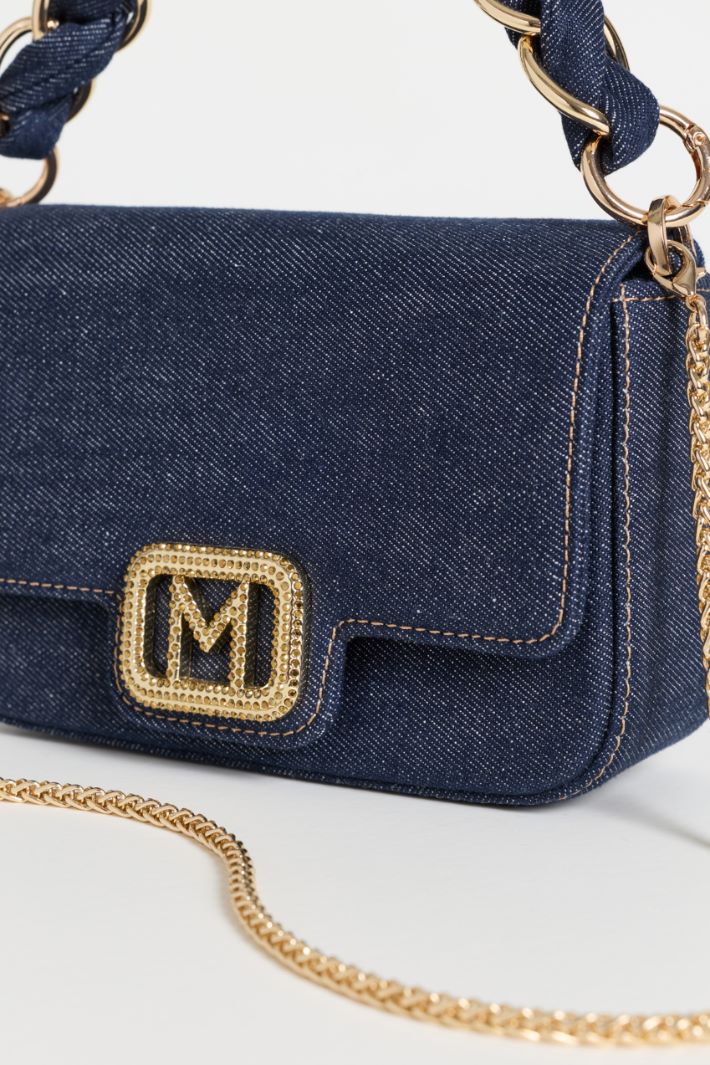 Denim Handbag - BLUE - Intrend - 4