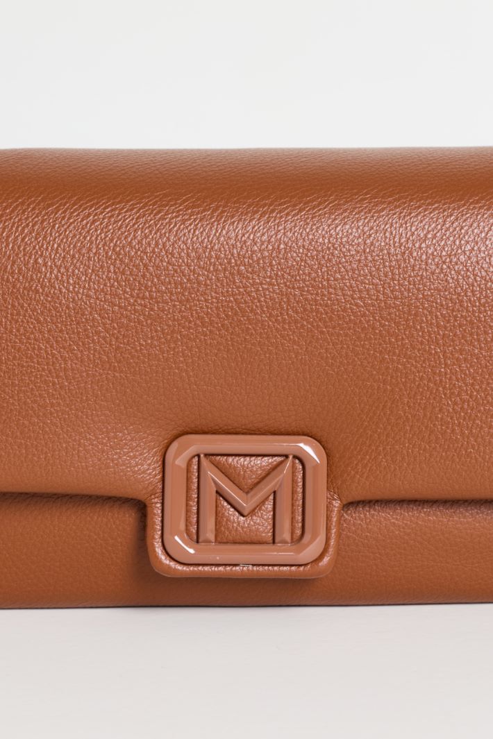 Woven handle bag - BROWN - Intrend - 4