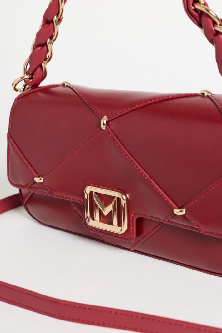 Diamond-quilted bag - BORDEAUX - Intrend - 4