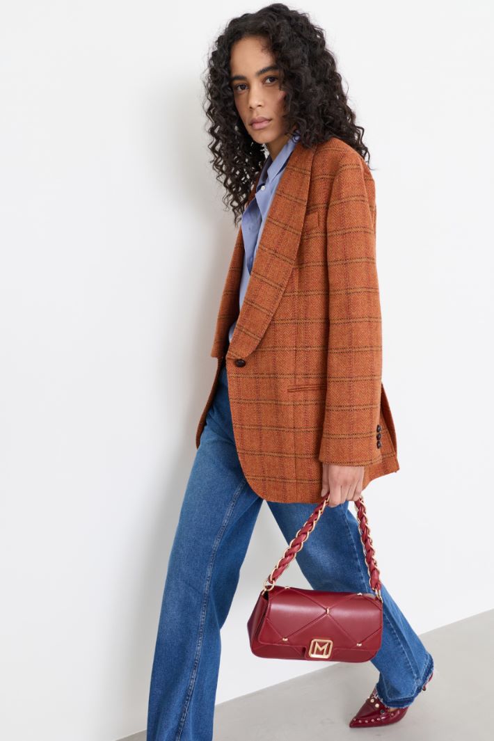 Diamond-quilted bag - BORDEAUX - Intrend - 5