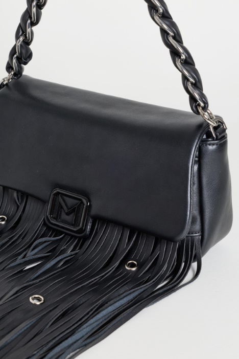 Borsa con frange e occhielli