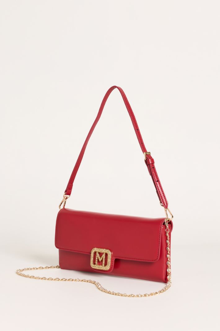 Leather Envelope Bag - RED - Intrend - 2