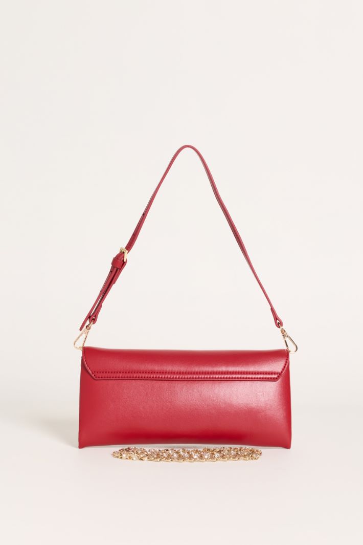 Leather Envelope Bag - RED - Intrend - 3