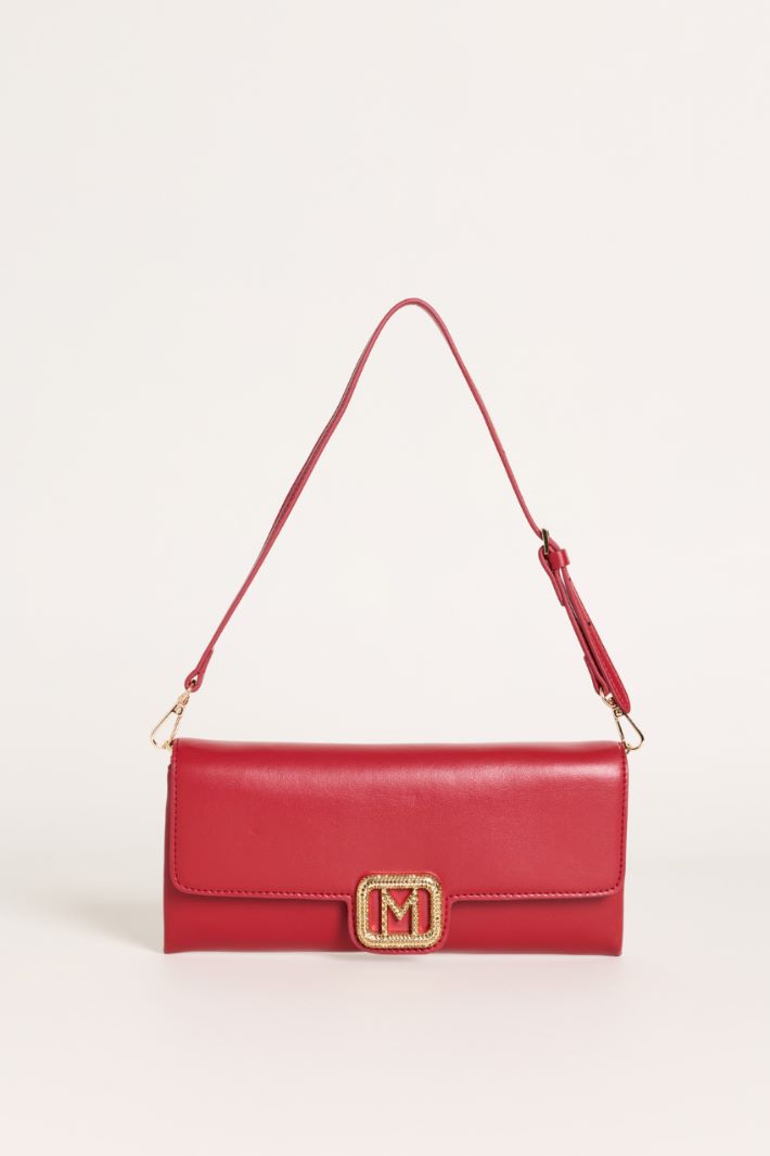 Leather Envelope Bag - RED - Intrend