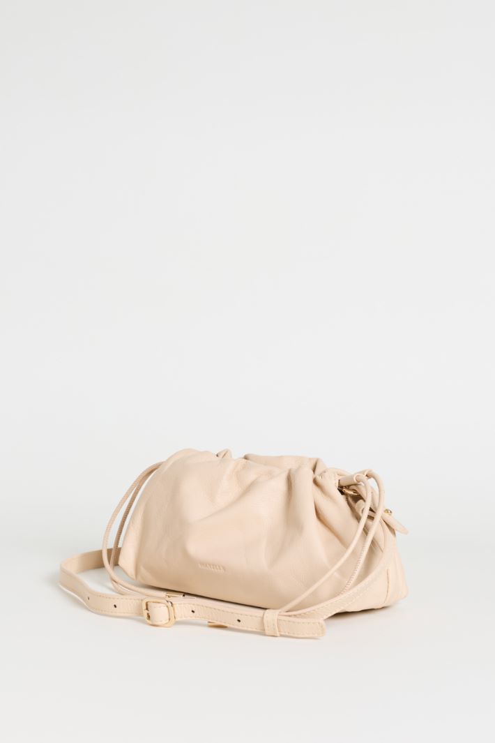 Soft Leather Bag - BEIGE - Intrend - 2