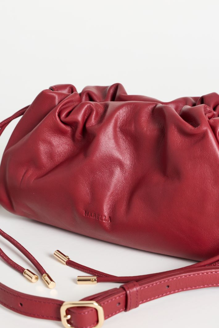 Soft Leather Bag - RED - Intrend - 4