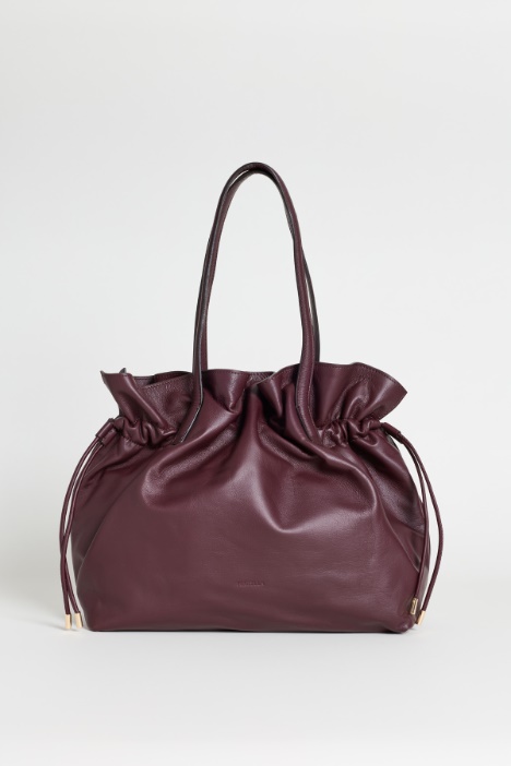 Leather Drawstring Bag - Intrend