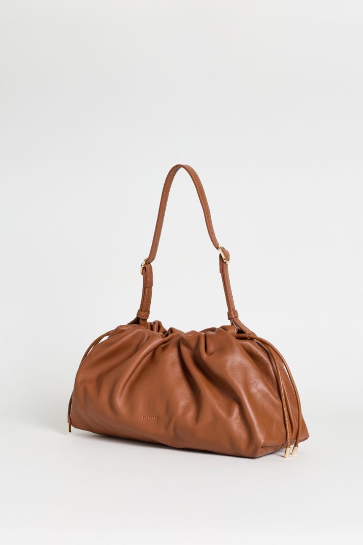 Leather Handbag - BROWN - Intrend - 2