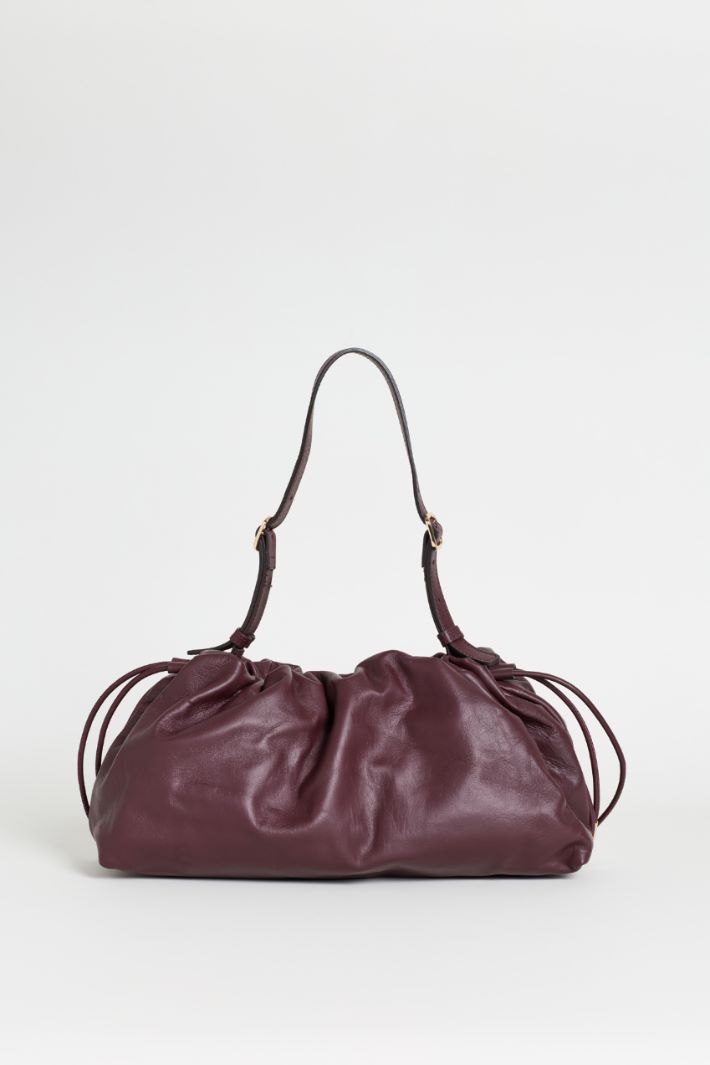 Leather Handbag - BORDEAUX - Intrend - 3